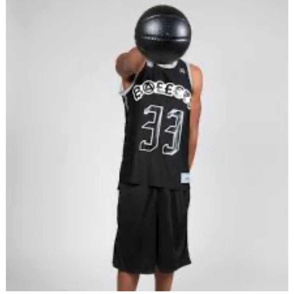 Marc Jacobs Black Basketball Jersey with White Trim